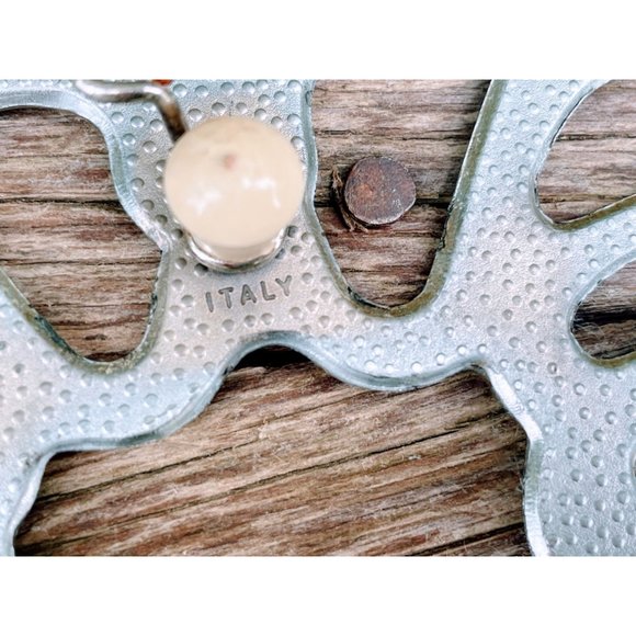 Vintage 1970s Metal Butterfly Footed Trivet Leonard Italy - Picture 12 of 12